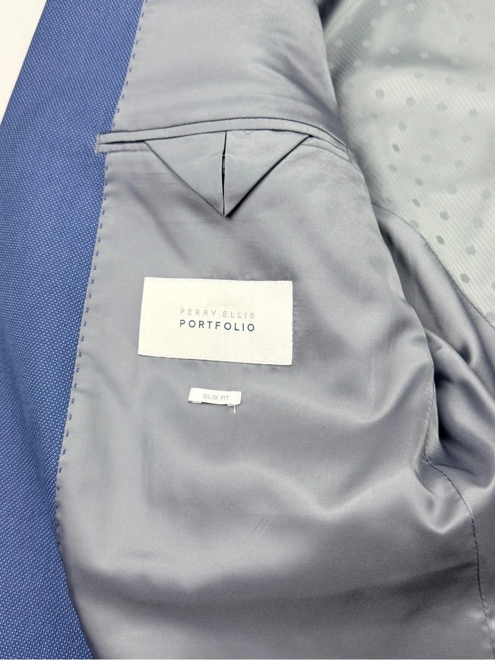 Perry Ellis Portfolio Men's Royal Blue Two-Button Suit, NWT